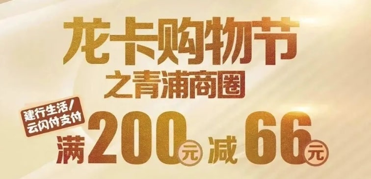 每周六、日及指定活动日10点，在上海青浦指定商圈消费，建行信用卡满200减66元
